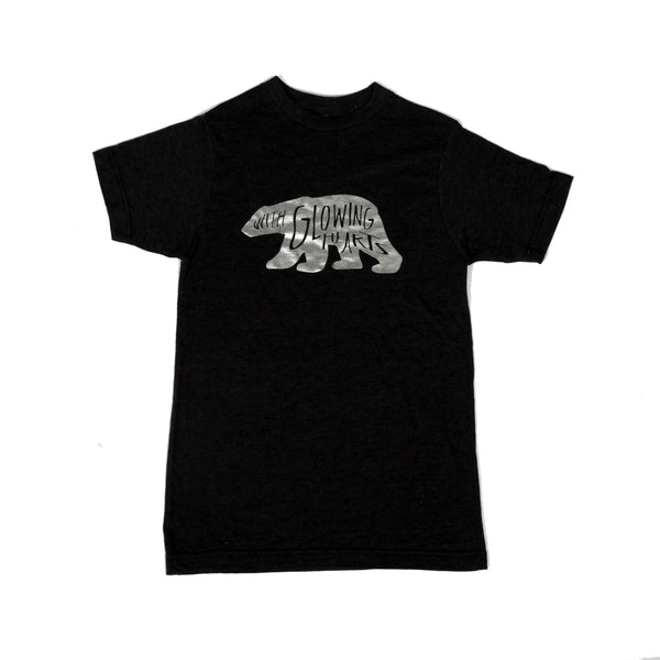 With Glowing Hearts Polar Bear Unisex Tee