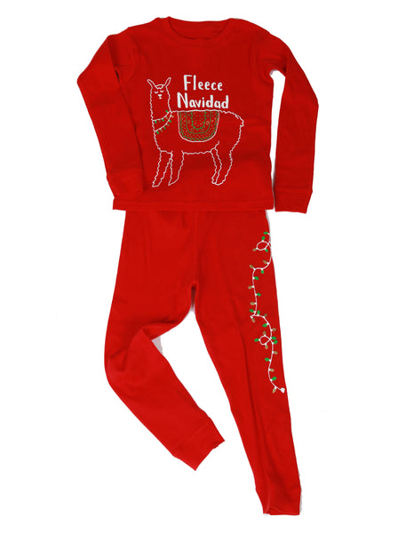 Fleece Navidad Llama Pajamas