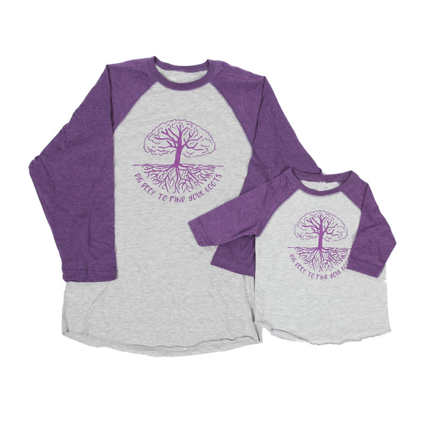 Find Your Roots Kids Baseball Tee