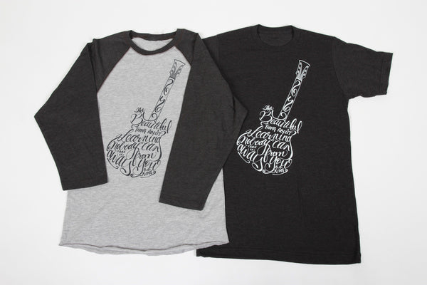 Guitar Charcoal Unisex Tee